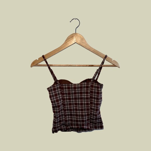 Plaid Bustier Top - Picture 3 of 3